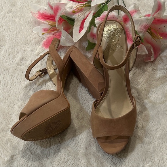 Vince Camuto Shoes - Vince Camuto Blush Tan Platform Sandals